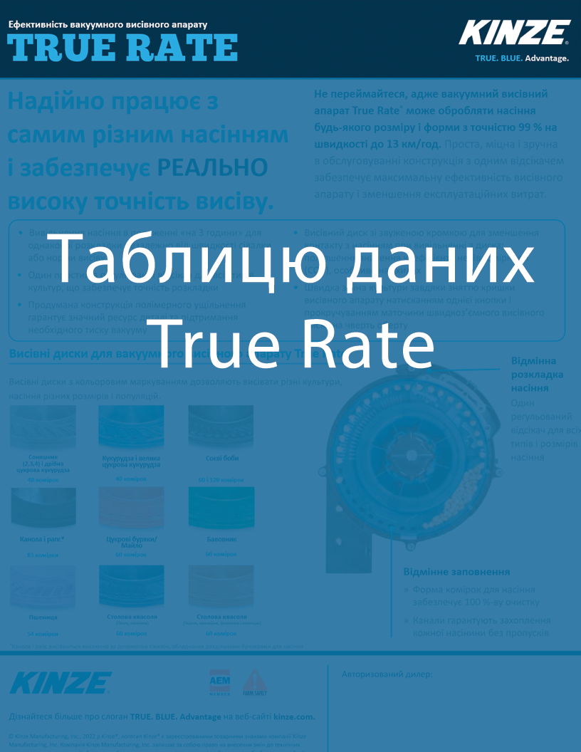 Завантажити таблицю даних True Rate (PDF)